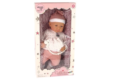 Lalka Bobas 46 cm Różowa Smoczek Kocyk Piórka LEAN Toys Lalka Bobas 46 cm Różowa Smoczek Kocyk Piórka LEAN Toys