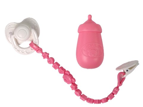 Lalka Bobas Dźwięk Smoczek Śliniaczek Różowa Biała Piżama Chmurka LEAN Toys Lalka Bobas Dźwięk Smoczek Śliniaczek Różowa Biała Piżama Chmurka LEAN Toys