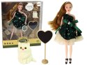 Lalka Dla Dzieci Emily Drewniane Serce Biały Kotek LEAN Toys Lalka Dla Dzieci Emily Drewniane Serce Biały Kotek LEAN Toys