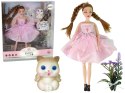 Lalka Dla Dzieci Emily Warkocze Kot Kwiaty LEAN Toys Lalka Dla Dzieci Emily Warkocze Kot Kwiaty LEAN Toys