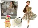 Lalka Dla Dzieci Emily z Pieskiem Długie Włosy LEAN Toys Lalka Dla Dzieci Emily z Pieskiem Długie Włosy LEAN Toys