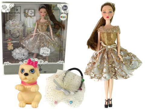 Lalka Dla Dzieci Emily z Pieskiem Długie Włosy LEAN Toys Lalka Dla Dzieci Emily z Pieskiem Długie Włosy LEAN Toys