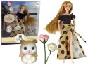 Lalka Emily z Kotkiem Różami Długie Włosy LEAN Toys Lalka Emily z Kotkiem Różami Długie Włosy LEAN Toys
