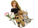 Lalka Emily z Kotkiem Różami Długie Włosy LEAN Toys Lalka Emily z Kotkiem Różami Długie Włosy LEAN Toys