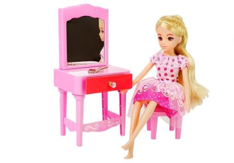 Lalka Meble Zestaw Łóżko Szafa Toaletka LEAN Toys Lalka Meble Zestaw Łóżko Szafa Toaletka LEAN Toys