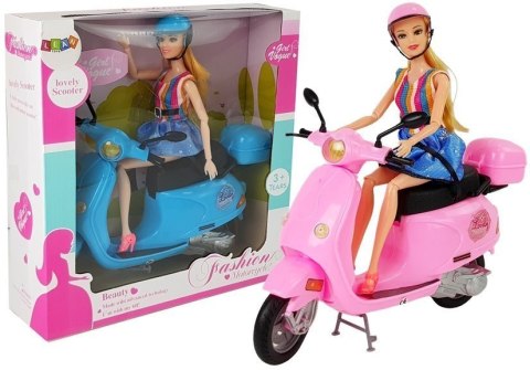 Lalka ze Skuterem Kask Akcesoria LEAN Toys Lalka ze Skuterem Kask Akcesoria LEAN Toys