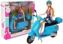 Lalka ze Skuterem Kask Akcesoria LEAN Toys Lalka ze Skuterem Kask Akcesoria LEAN Toys
