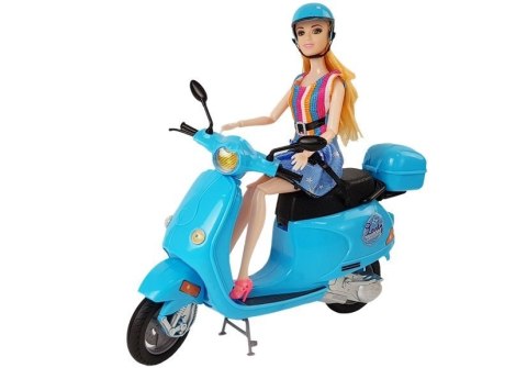 Lalka ze Skuterem Kask Akcesoria LEAN Toys Lalka ze Skuterem Kask Akcesoria LEAN Toys