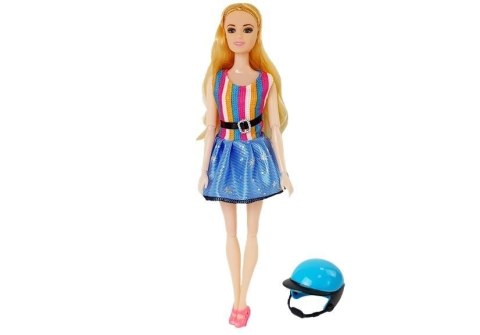 Lalka ze Skuterem Kask Akcesoria LEAN Toys Lalka ze Skuterem Kask Akcesoria LEAN Toys