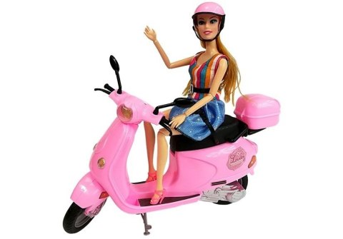 Lalka ze Skuterem Kask Akcesoria LEAN Toys Lalka ze Skuterem Kask Akcesoria LEAN Toys