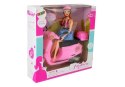 Lalka ze Skuterem Kask Akcesoria LEAN Toys Lalka ze Skuterem Kask Akcesoria LEAN Toys