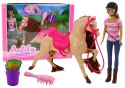 Zestaw Lalka Anlily Dżokejka Koń Akcesoria LEAN Toys Zestaw Lalka Anlily Dżokejka Koń Akcesoria LEAN Toys