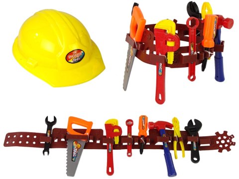 Zestaw Majsterkowicza Pas z Narzędziami Kask Klucz LEAN TOYS Zestaw Majsterkowicza Pas z Narzędziami Kask Klucz LEAN TOYS