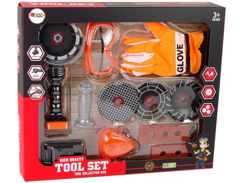 Zestaw Majsterkowicza Szlifierka Na Baterie Akcesoria LEAN Toys Zestaw Majsterkowicza Szlifierka Na Baterie Akcesoria LEAN Toys