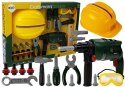 Zestaw Majsterkowicza Wiertarka na Baterie Okulary Ochronne Kask LEAN Toys Zestaw Majsterkowicza Wiertarka na Baterie Okulary Ochronne Kask LEAN Toys