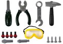 Zestaw Majsterkowicza Wiertarka na Baterie Okulary Ochronne Kask LEAN Toys Zestaw Majsterkowicza Wiertarka na Baterie Okulary Ochronne Kask LEAN Toys