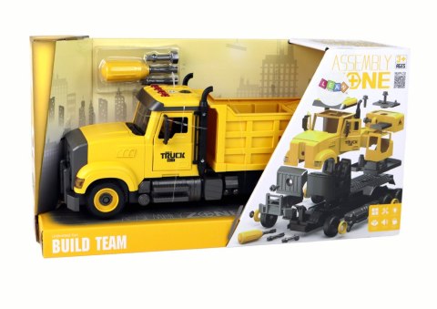 Auto Ciężarówka Do Składania Dźwięki Żółta LEAN Toys Auto Ciężarówka Do Składania Dźwięki Żółta LEAN Toys