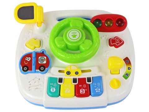 Edukacyjny Interaktywny Stolik Tablica 2w1 Dla Maluchów Kierownica LEAN Toys Edukacyjny Interaktywny Stolik Tablica 2w1 Dla Maluchów Kierownica LEAN Toys