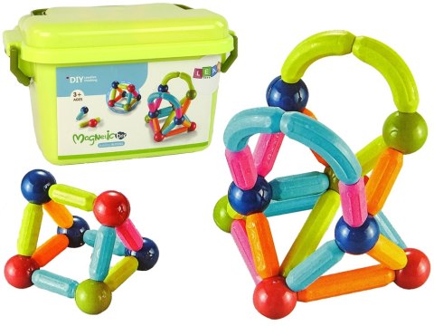 Klocki Magnetyczne Konstrukcyjne Edukacyjne Kuferek 68 Elementów Klocki Magnetyczne Konstrukcyjne Edukacyjne Kuferek 68 Elementów