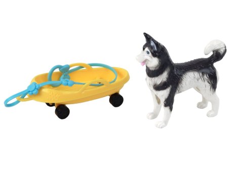 Lalka Anlily z Pieskiem Husky Sanki Zimowa Odsłona LEAN Toys Lalka Anlily z Pieskiem Husky Sanki Zimowa Odsłona LEAN Toys