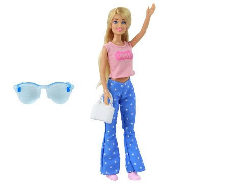 Lalka Dla Dzieci Anlily Długie Blond Włosy Torebka Okulary Różowa Bluzka LEAN Toys Lalka Dla Dzieci Anlily Długie Blond Włosy Torebka Okulary Różowa Bluzka LEAN Toys