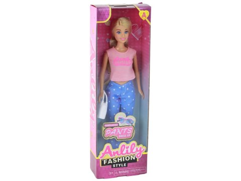 Lalka Dla Dzieci Anlily Długie Blond Włosy Torebka Okulary Różowa Bluzka LEAN Toys Lalka Dla Dzieci Anlily Długie Blond Włosy Torebka Okulary Różowa Bluzka LEAN Toys