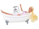 Lalka Dla Dzieci Długie Blond Włosy Szlafrok Różowy Wanna Łazienka LEAN Toys Lalka Dla Dzieci Długie Blond Włosy Szlafrok Różowy Wanna Łazienka LEAN Toys