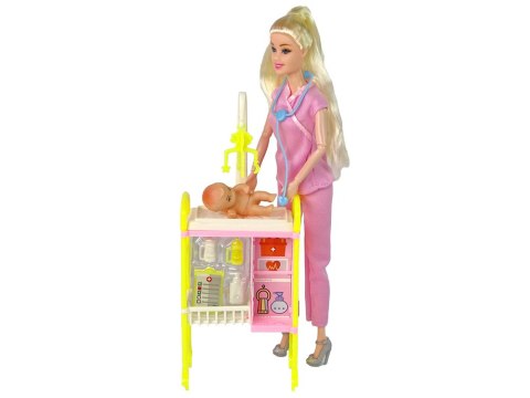Lalka Dla Dzieci Lekarz Długie Włosy Akcesoria LEAN Toys Lalka Dla Dzieci Lekarz Długie Włosy Akcesoria LEAN Toys