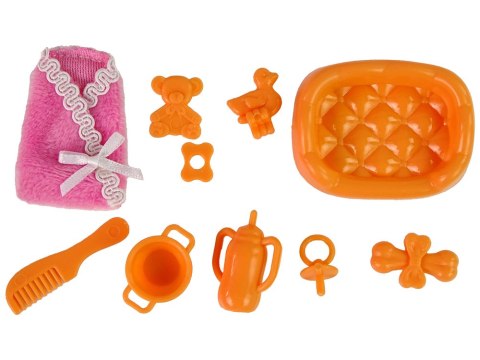 Lalka Dla Dzieci W Ciąży Długie Włosy Akcesoria LEAN Toys Lalka Dla Dzieci W Ciąży Długie Włosy Akcesoria LEAN Toys