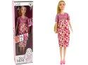 Lalka Dla Dzieci W Ciąży Różowa Sukienka Kwiaty LEAN Toys Lalka Dla Dzieci W Ciąży Różowa Sukienka Kwiaty LEAN Toys