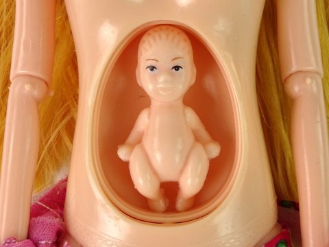 Lalka Dla Dzieci W Ciąży Różowa Sukienka Kwiaty LEAN Toys Lalka Dla Dzieci W Ciąży Różowa Sukienka Kwiaty LEAN Toys