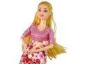 Lalka Dla Dzieci W Ciąży Różowa Sukienka Kwiaty LEAN Toys Lalka Dla Dzieci W Ciąży Różowa Sukienka Kwiaty LEAN Toys