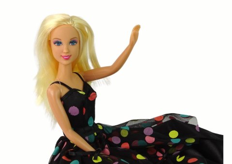 Lalka Lucy Sukienka Czarna Kropki Długa LEAN Toys Lalka Lucy Sukienka Czarna Kropki Długa LEAN Toys