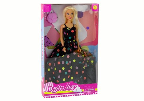 Lalka Lucy Sukienka Czarna Kropki Długa LEAN Toys Lalka Lucy Sukienka Czarna Kropki Długa LEAN Toys