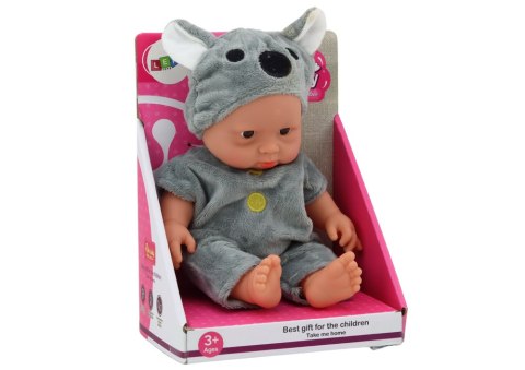 Mała Lalka Bobas Siwe Ubranko Czapeczka Koala LEAN Toys Mała Lalka Bobas Siwe Ubranko Czapeczka Koala LEAN Toys
