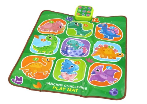 Mata Interaktywna Taneczne Wyzwanie Dinozaury 5 Trybów Zabawy LEAN Toys Mata Interaktywna Taneczne Wyzwanie Dinozaury 5 Trybów Zabawy LEAN Toys