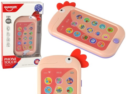 Telefon Edukacyjny Nauka Angielskiego Kurczak Różowy LEAN Toys Telefon Edukacyjny Nauka Angielskiego Kurczak Różowy LEAN Toys
