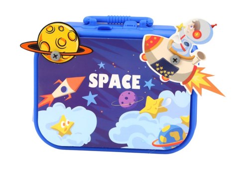 Walizka Zestaw DIY Układanka Klocki Kosmos Wkrętarka 228 ele. LEAN Toys Walizka Zestaw DIY Układanka Klocki Kosmos Wkrętarka 228 ele. LEAN Toys