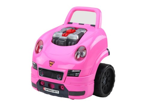 Warsztat Silnik Auto Do Rozkręcania Zestaw Majsterkowicza Różowy LEAN Toys Warsztat Silnik Auto Do Rozkręcania Zestaw Majsterkowicza Różowy LEAN Toys