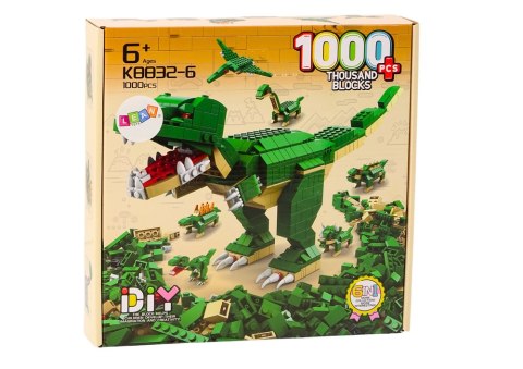 Klocki Konstrukcyjne Dinozaury 6w1 Zestaw DIY Dinozaur 1000 ele. LEAN Toys Klocki Konstrukcyjne Dinozaury 6w1 Zestaw DIY Dinozaur 1000 ele. LEAN Toys