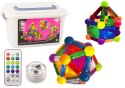 Klocki Magnetyczne Z Podświetleniem W Pudełku 154 Elementy LEAN Toys Klocki Magnetyczne Z Podświetleniem W Pudełku 154 Elementy LEAN Toys
