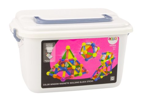 Klocki Magnetyczne Z Podświetleniem W Pudełku 154 Elementy LEAN Toys Klocki Magnetyczne Z Podświetleniem W Pudełku 154 Elementy LEAN Toys