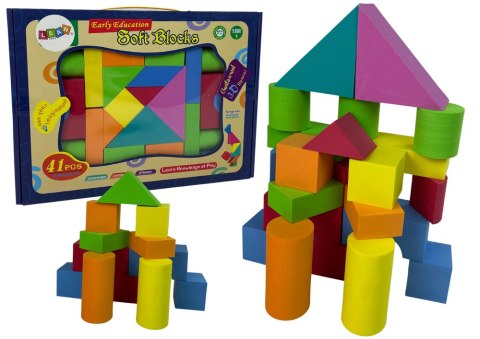 Klocki Piankowe Konstrukcyjne 41 Elementów Dla Dzieci LEAN Toys Klocki Piankowe Konstrukcyjne 41 Elementów Dla Dzieci LEAN Toys