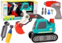 Koparka Gąsienicowa Kreskówkowa Do Skręcania DIY Turkusowa LEAN Toys Koparka Gąsienicowa Kreskówkowa Do Skręcania DIY Turkusowa LEAN Toys