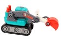 Koparka Gąsienicowa Kreskówkowa Do Skręcania DIY Turkusowa LEAN Toys Koparka Gąsienicowa Kreskówkowa Do Skręcania DIY Turkusowa LEAN Toys