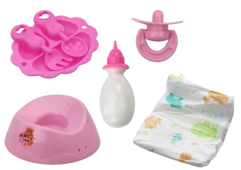 Lalka Bobas Siusiająca Body Czapeczka Nocnik Butelka Akcesoria LEAN Toys Lalka Bobas Siusiająca Body Czapeczka Nocnik Butelka Akcesoria LEAN Toys