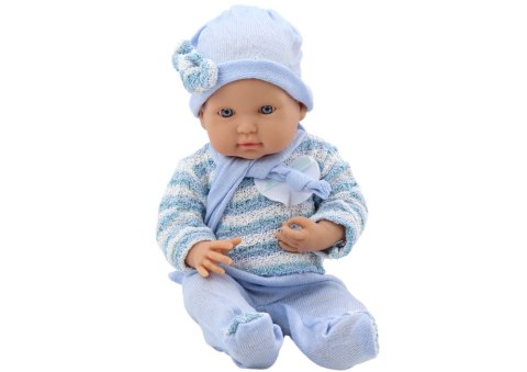 Lalka Bobas Sweterek w Paski Czapeczka Szalik Niebieski LEAN Toys Lalka Bobas Sweterek w Paski Czapeczka Szalik Niebieski LEAN Toys