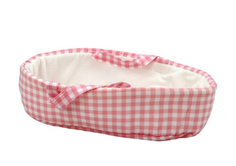 Lalka Bobas W Nosidełku Króliczek Ubranko w Kratę Różowy LEAN Toys Lalka Bobas W Nosidełku Króliczek Ubranko w Kratę Różowy LEAN Toys