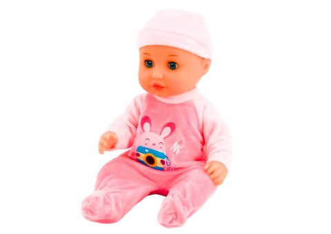 Lalka Bobas W Różowej Piżamce Siusiająca Butelka Smoczek Dźwięki LEAN Toys Lalka Bobas W Różowej Piżamce Siusiająca Butelka Smoczek Dźwięki LEAN Toys