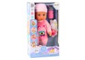 Lalka Bobas W Różowej Piżamce Siusiająca Butelka Smoczek Dźwięki LEAN Toys